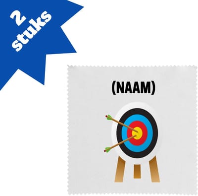 Akyol - dartbord met eigen naam brillendoekjes - Dartbord - mensen die houden van darten - gepersonaliseerde - sport - darters - verjaardagscadeau - kado - gift - geschenk - verrassing - 17,8 bij 17,8 cm - 2 stuks