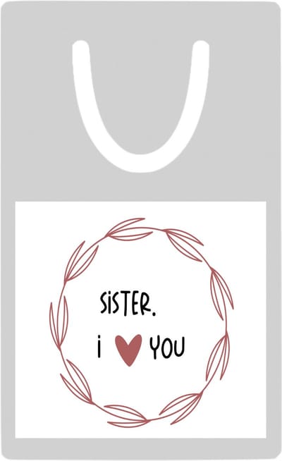Hacebo® - sister I love you metalen boekenlegger- Zus - de liefste zus - verjaardagscadeau - verjaardag - cadeau - cadeautje voor zus - zus artikelen - kado - geschenk - gift Bladwijzer boekenleggers - 7.6 cm x 5cm