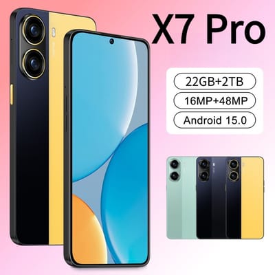 2026 X7 Pro 7800mAh Mobiele Telefoons 22GB+2TB Originele Android Smartphones Gezichtsherkenning 5G Dual SIM Wereldwijde Versie Smartphone