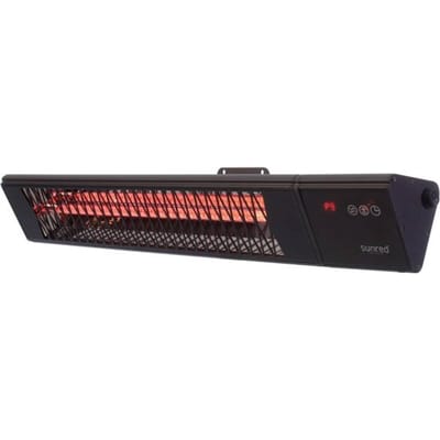 Sunred - Terrasverwarmer - Triangle - Dark lijn - Zwart - Wand model - Carbon rosé goud technologie - 2500 W - ECO - 9 standen - Afstand bestuurbaar - SMART - APP - Timer - Elektrische heater - SMART heater - SLIMME heater
