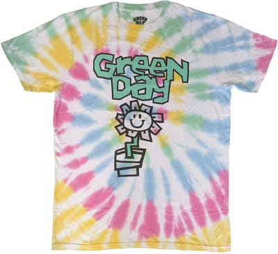 Green Day - Flower Pot Heren T-shirt - M - Multicolours