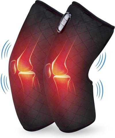 Knie Massage Apparaat - Rood Lichttherapie Met Warmte En Trillingen - Infrarood Massageapparaat - Kniebrace Massager voor Pijnbestrijding & tegen Gewrichtspijn – Draadloos – Voor Pijn / Stijfheid en Blessure