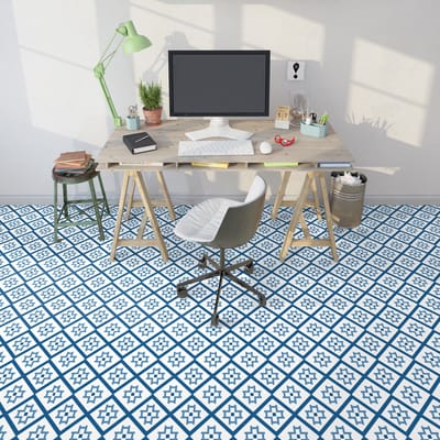Antislip vloerstickers met beschermende coating - Amelia cementvloertegels - 1 sticker van 40x40 cm