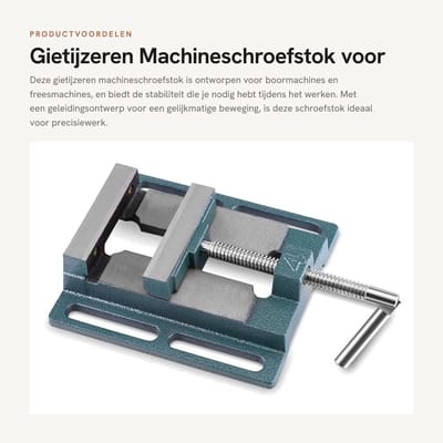 Dailygoods - Gietijzeren Machineschroefstok voor Werkbank