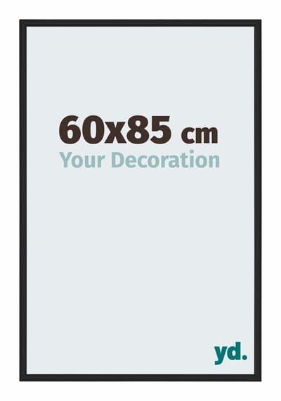Your Decoration - Fotolijst 60x85 cm - Aluminium - Zwart Hoogglans - Miami