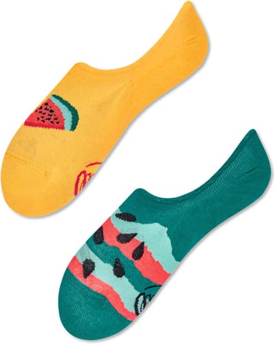 Many Mornings onzichtbare unisex sneakersokken - Watermelon Splash No Show - Unisex - Maat: 35 - 38