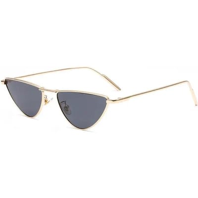 Lunettes de Soleil Œil de Chat Design de Luxe Femmes Métal Triangle Lunettes de Soleil Élégantes Dames Lunettes de Soleil Protection UV400 Lunettes Oculos Gafas De Sol
