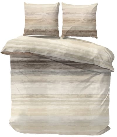 iSleep Flanel Dekbedovertrek Freek - Eenpersoons - 140x200/220 cm - Naturel