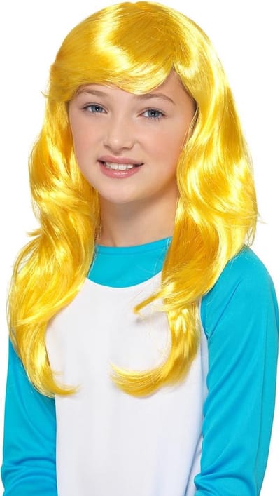 FUNIDELIA Smurfin pruik voor meisjes - The Smurfs - Geel