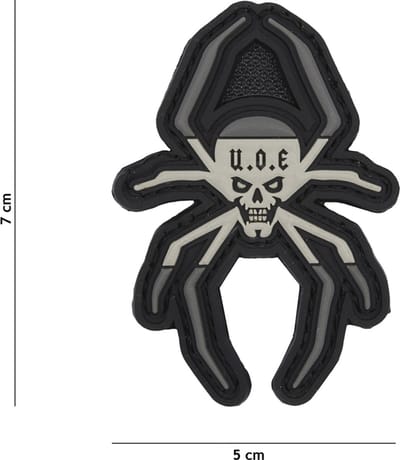101 Inc Embleem 3D Pvc Spaanse Spin Grijs  2082