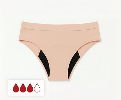Menstruatie Ondergoed 4-laags Lekvrij Abrikoos Roze - Tot 12 uur Lekvrij - Incontinentie Ondergoed - Absorberende Slip - Onderbroek - Period Underwear