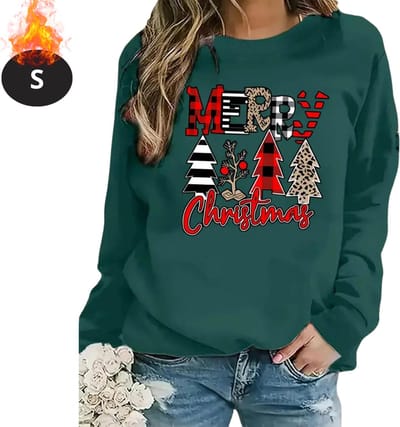Bovista Kersttrui - Dames - Foute Kersttrui - Christmas Sweater - Kerst Sweater - Christmas Jumper - Pyjama - Groen - S