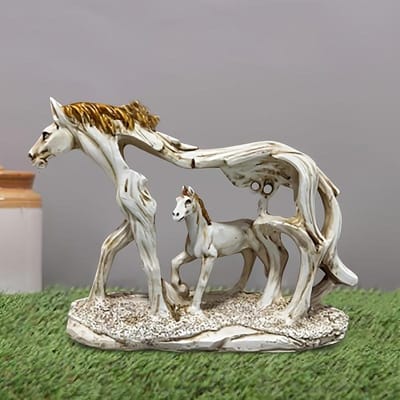 1 Stuk Uitgeholde Feng Shui Paard Hars Ornamenten, Galopperend Paard Beeld Hars Handwerk Artikel, Kan Gebruikt Worden Als Huisdecoratie Ornamenten 1pc