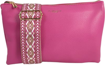 Flora & Co handtas - clutch - crossbodytas - fashion riem - fuchsia