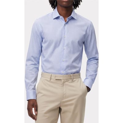 Calvin Klein Slim Collar Shirt Blue Multi Taglia: 38 | Camicie Business Outlet | Uomo | Blu
