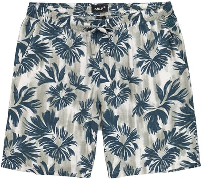 Men Plus - Heren - Viscose bermuda all-over print regular fit - Lagunes groen - Maat 3XL