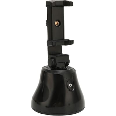 Rotule de Smartphone Rotation Intelligente à 360 Degrés Support de Téléphone de Bureau à Suivi de Visage pour Android pour IPhone black