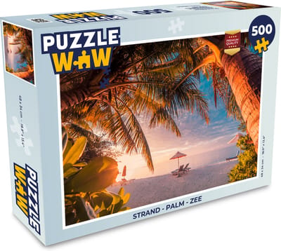 Puzzel Strand - Palm - Zee - Legpuzzel - Puzzel 500 stukjes
