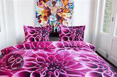 HNL Refined Marit Dekbedovertrek - Eenpersoons - 140x200/220 cm - Fuchsia