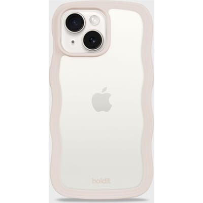 Phone Case Wavy Light Beige/Transparent iPhone 13