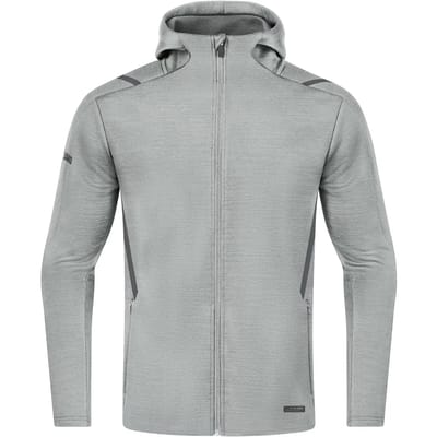 Jako Challenge Vrijetijdsvest Met Kap Heren - Lichtgrijs Gemeleerd / Antra Light | Maat: L