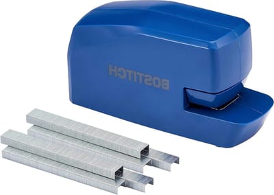 Elektrische nietmachine - Draagbare nietmachine - Snel documenten nieten - Werkt op batterijen - 20 vellen - Blauw