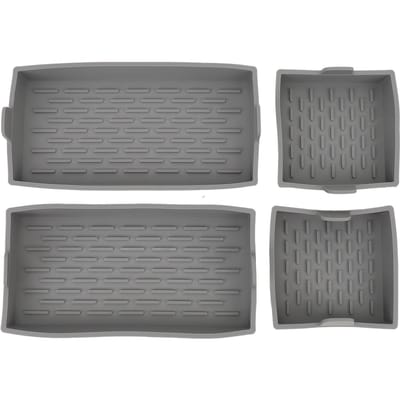 4 stuks Siliconen Bakvorm Cakevorm Professioneel Hoge Temperatuurbestendigheid Voorkomt Plakken Cakevormen Set gray