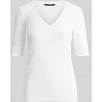Slim fit T-shirt van katoenmix Model 'JUDY'