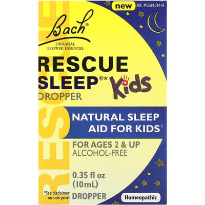 Bach, Kinderen, Rescue Sleep Druppelaar, Leeftijden 2+, Alcoholvrij, 0,35 fl oz (10 ml)