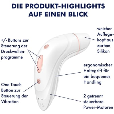 Satisfyer Pro Plus Vibration | clitoriszuiger met 11 intensiteitsniveaus | vibrator met 10 vibratieprogramma's | accutechnologie | waterdicht