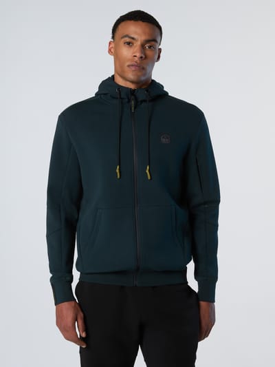 North Sails Sweatshirt Scuba-stof met volledige ritssluiting