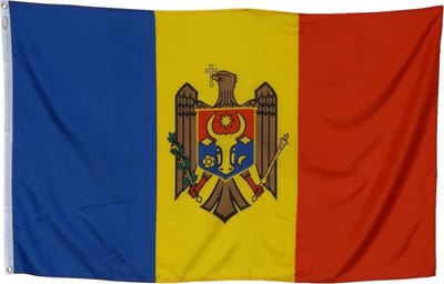 New Age Devi - Grote Moldavi vlag - 100 Polyester - UV Weerbestendig - Versterkte Mastrand - Messing Ogen - 90x150 CM