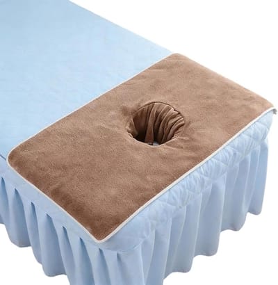 Hoes voor Massagetafel - Spa Bedlaken - Ontspannende Behandelingen - Met Gezichtsgat - 80 x 40 cm - Wit