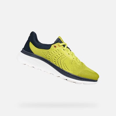 GEOX SPHERICA ACTIF X1 HEREN Sneakers - LIMOEN/MARINEBLAUW - Maat 43