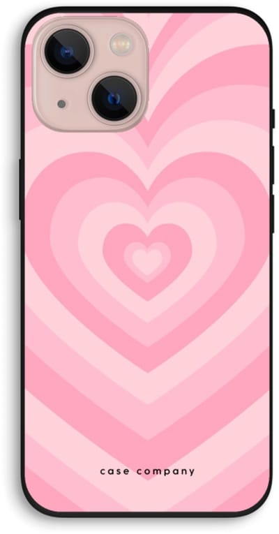 Case Company® - Hoesje geschikt voor iPhone 13 hoesje - Hart Roos - Biologisch Afbreekbaar Telefoonhoesje - Bescherming alle Kanten en Schermrand
