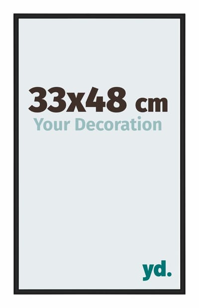 Your Decoration - Fotolijst 33x48 cm - Aluminium - Zwart Hoogglans - Miami