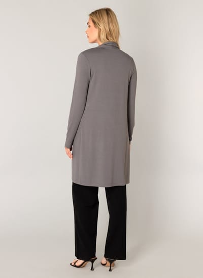 BASE LEVEL Yayla Long Vest - Dark Grey - maat 36