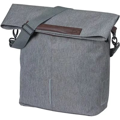 Basil City - Fietsshopper -MIK Hooks - Enkele Fietstas - 14-16 Liter - Waterafstotend - Reflectiedetails - Grijs