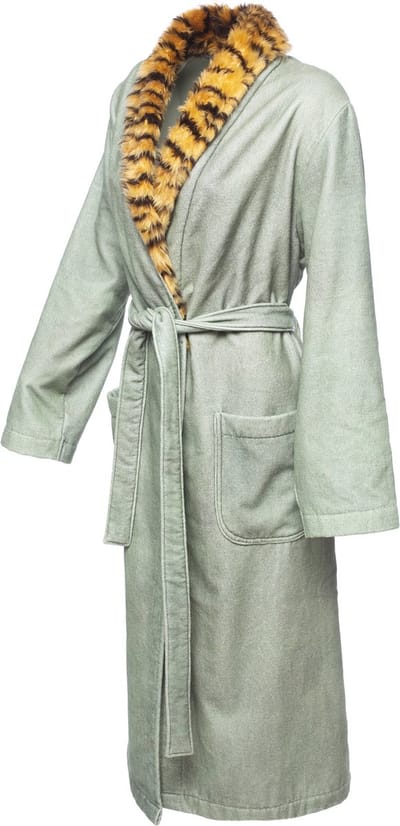 Jet Originals Badjas Dames - 100% Katoen Velours - Tiger - S