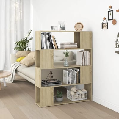 vidaXL - Boekenkast/kamerscherm - 100x24x124 - cm - sonoma - eikenkleurig