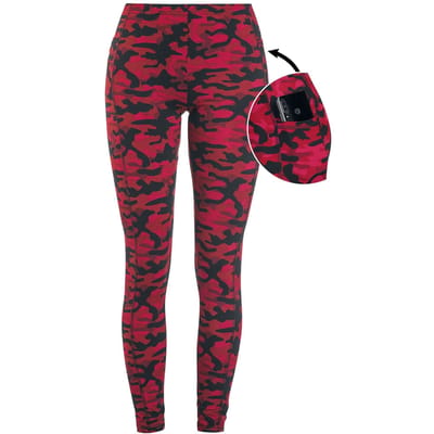 Rock Rebel by EMP - Rock Legging - Rote Camo-Leggings mit seitlichen Taschen - S tot 5XL - voor Vrouwen - rood