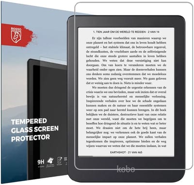 Rosso Screen Protector Geschikt voor Kobo Clara 2E | Beschermlaag | Glasplaatje | 9H Tempered Glass | Gehard Glas | Beschermglas