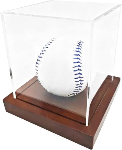 Honkbalhouder - Ballen Vitrine - Verzamelobjecten Tonen - Vochtvrije Opslag - 12x12x12.5CM - Transparant