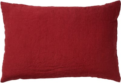 Dutch Decor LINN - Kussenhoes 40x60 cm - 100% linnen - Merlot - rood - met rits - zonder binnenkussen