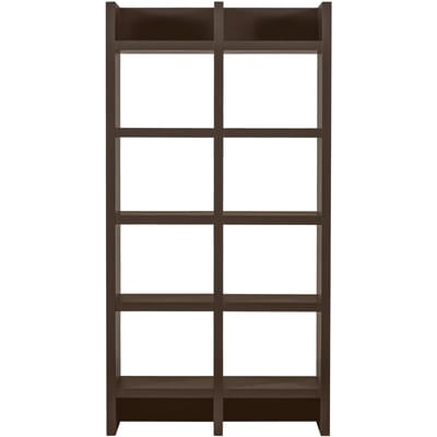 WOOOD Timo Open Kast - MDF - Donkerbruin - 195x100x40