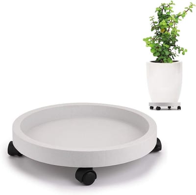 Verrijdbare Plantenroller - Plantenplateau op Wieltjes voor Zware Plantenbakken - Ideaal voor Terras en Tuin - Draagvermogen 54 kg - 33 cm