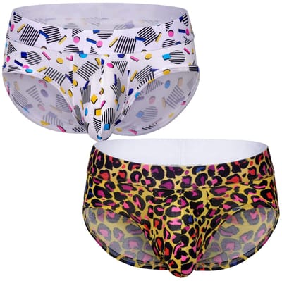 SUKREW Apex Brief Multipack 1x Poppin + 1x Wild - MAAT XS - Heren Ondergoed - Slip voor Man - Mannen Brief