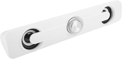 Draagbare Luidspreker - Soundbar Computer - Thuisbioscoop Geluid - 3W Vermogen 3.5mm - 34x9x8cm - Wit