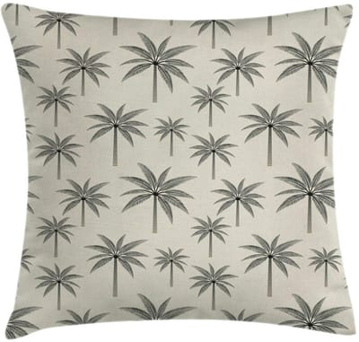 ABAKUHAUS Palmenkussenhoes – Vintage Tropisch – 40x40 cm – Dubbelzijdig