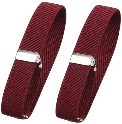 Fako Bijoux - Mouwophouders - Elastisch - Dames - Heren - Verstelbaar - Per Paar - 2 Stuks - Bordeaux Rood